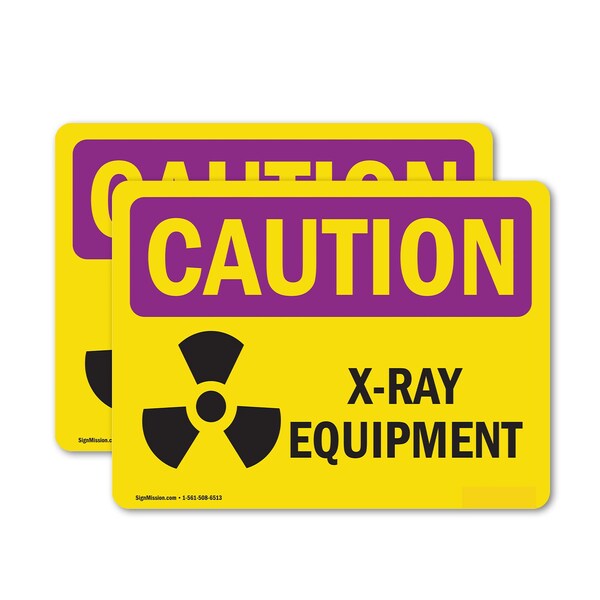 Signmission Radiation & Laser Sign, 3.5 in H x 5 in W, Vinyl Decal, Rectangle OS-2PACK-CR-D-35-L-10197 - main
